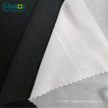 Microdot plain twill waterjet woven polyester fusible interlining for suits